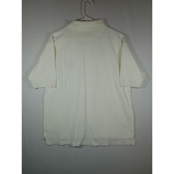 DAVIDSON OF BERMUDA Polo Mens Large White Embroidered Logo Vintage - Picture 7 of 7